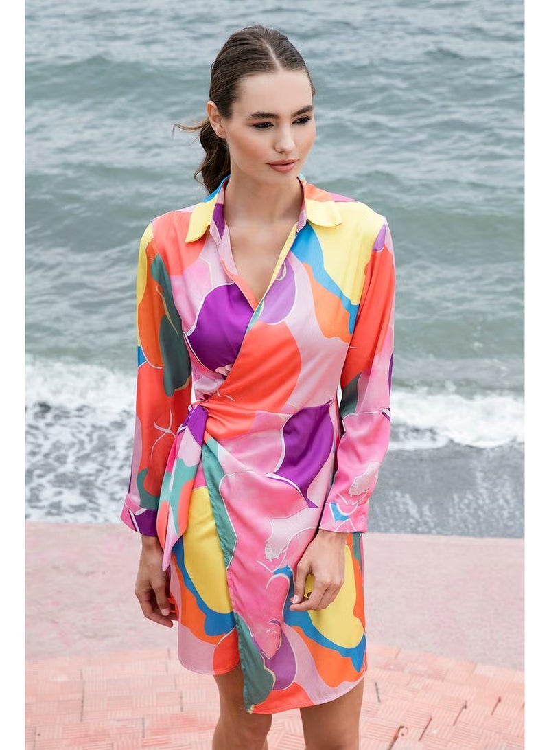 Lela Abstract Print Dress - Image 1